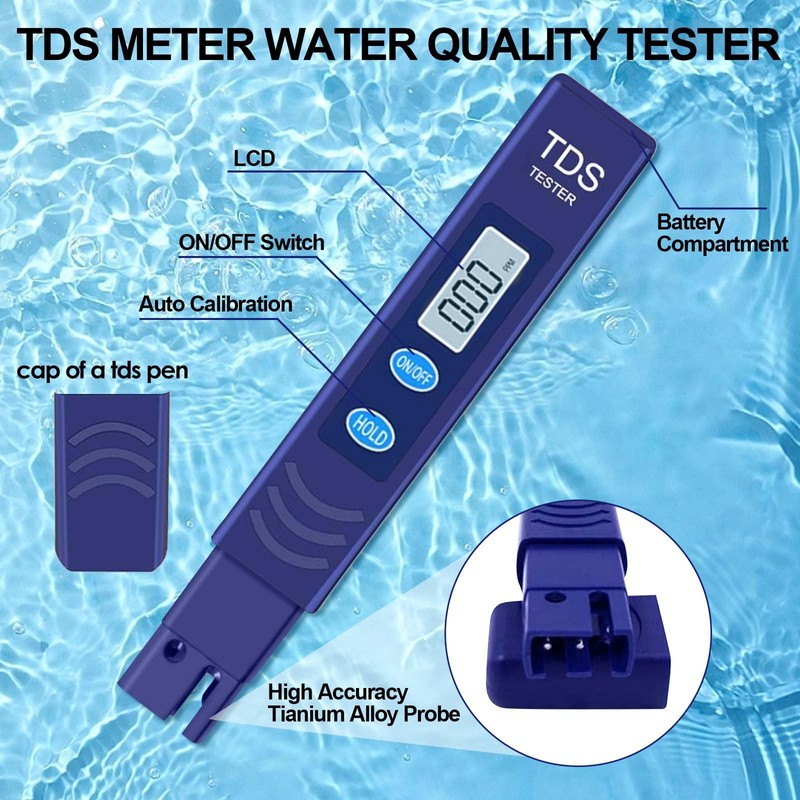 QNCIGER TDS Meter, Digital Water Quality Tester with Automatic Temperature