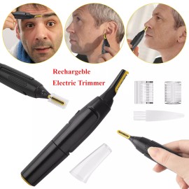 Unbranded Electric Ear Beard Nose Lip Hair Trimmer Eyebrow Mustache Remover Shaver Clipper - USB Charging(Rechargeable)