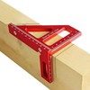 square protractor,Multi Angle Measuring Ruler, Aluminum Alloy Woodworking Square Protractor,