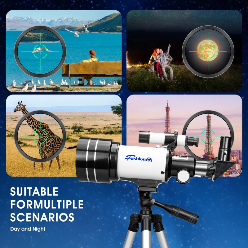 FASHIONARI Telescope for Kids Beginners, Telescope for Kids 8-12, High
