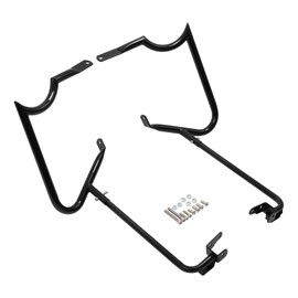 XFMT Motorcycle Black Saddlebags Guard Bracket Support Bar For Harley Touring Road King Street Glide Road Glide Electra Glide Ultra Limited 2014-2023