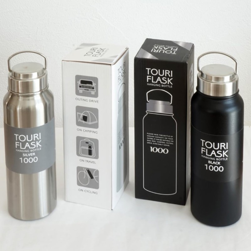 Living Touriflask 410432 Water Bottle, Direct Drinking, Screw Stopper, Stainless