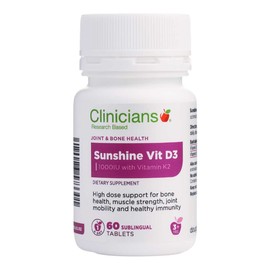 Clinicians Sunshine Vitamin D3 with Vitamin K2 - 60 tablets