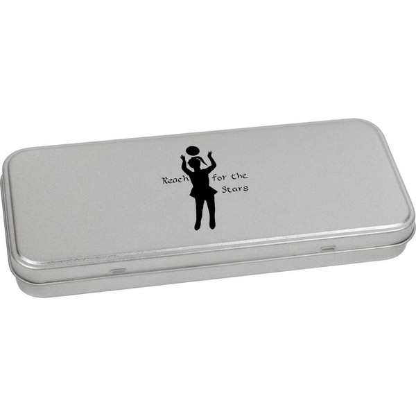 Azeeda 'Playing Netball' Metal Hinged Stationery Tin/Storage Box (TT00223081)