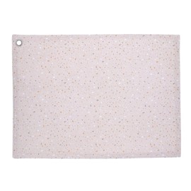 LIV PLUS ランチョンマット 45×33cm 綿 汚れにくい ホワイト LV-0082 テラゾー キッチン