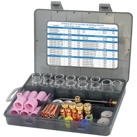 Zinger 87PCS TIG Welding Torch Accessories Kit Stubby Gas Lens #10 12 Glass Cup Alumina Nozzle Collets Body Kit for WP-17/18/26 TIG Welding Torch