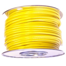 Yellow Vinyl Coated Wire Rope Cable, 3/16" - 1/4", 7x19: 50 ft, 100 ft, 250 ft and 500 ft (50 ft Coil)