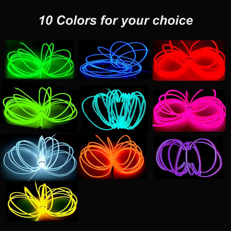 MaxLax - Cable electroluminiscente para luces de neón (10 m),