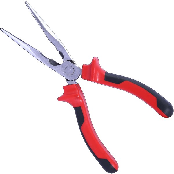 Sharp-tec Long Nose Pliers 200mm with Soft Grip Handles, Heavy
