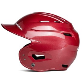 Boombah DEFCON Metallic Gloss Solid Batting Helmet Sleek Profile NOSCAE Cardinal - Size Senior 7" - 7 3/4"