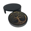 BOXIMIAO Drink Coasters with Holder Stand Set of 6, Marble