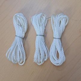 Qty 3. Cord Loop for Window Shades Cellular, Honeycomb, Roman, Roller (K35 Off White, 5ft Loop)