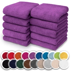 NatureMark Pack of 10 Face Cloths 100 % Cotton Terry Cloth Soap Cloths Size 30 x 30 cm Terry Cloth Flannels in Pack of 10