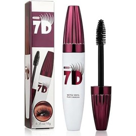 Máscara de Pestañas 7D Impermeable (1) Volumen Duradero y Acumulable, Nueva Fórmula Fibra 2026, Largo Natural y Rizo Definido, Maquillaje Ojos Espeso sin Manchas
