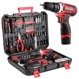 TLGREEN 12V Tool Set with Cordless Drill –Power Hand Tool Kit with Magnetic Drill Bit Set, 2-Speed Control & Fast Charging,Home Tool Kit for DIY, Repairs,Lightweight Toolbox for Men & Women