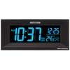 RHYTHM 8RZ196SR02 Alarm Clock, Radio Clock, Digital, Gradient, LED, 365