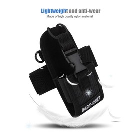 Case Holder for Walkie Talkie Two way Radio, Nylon Lightweight Arm Bag with Armband Radio Case