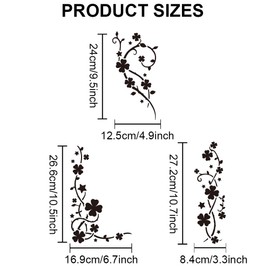 MAYJOYDIY 3 Styles Lucky Clover Vine Stencil 30×30cm St Patrick's Day Shamrock Stencil with Brush Four Leaf Clover Edge Corners Drawing Templates for Crafts Furniture Fabric