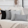 Madizz Set of 2 Faux Linen Cushion Covers, Soft Decorative