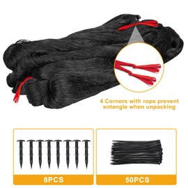 BSTPCOO Bird Netting for Chicken Coop, 25'x50' with 2.4" Square Mesh Poultry Netting Heavy Duty Nylon Nettings for Garden, Aviary Net Fruit Tree Nettings