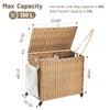 Laundry Hamper with Wheels, 34.3 Gallon(130L) Rolling Laundry Basket with