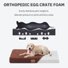 Bedfolks Orthopedic Dog Bed for Large Dogs - Egg Foam