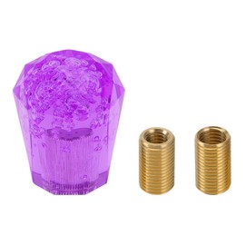 TUCKBOLD Car Shift Knob 6cm | Front Shift Lever Knob Universal for Automatic and Manual Vehicle Acrylic Purple with 2 Adapter 1 Set