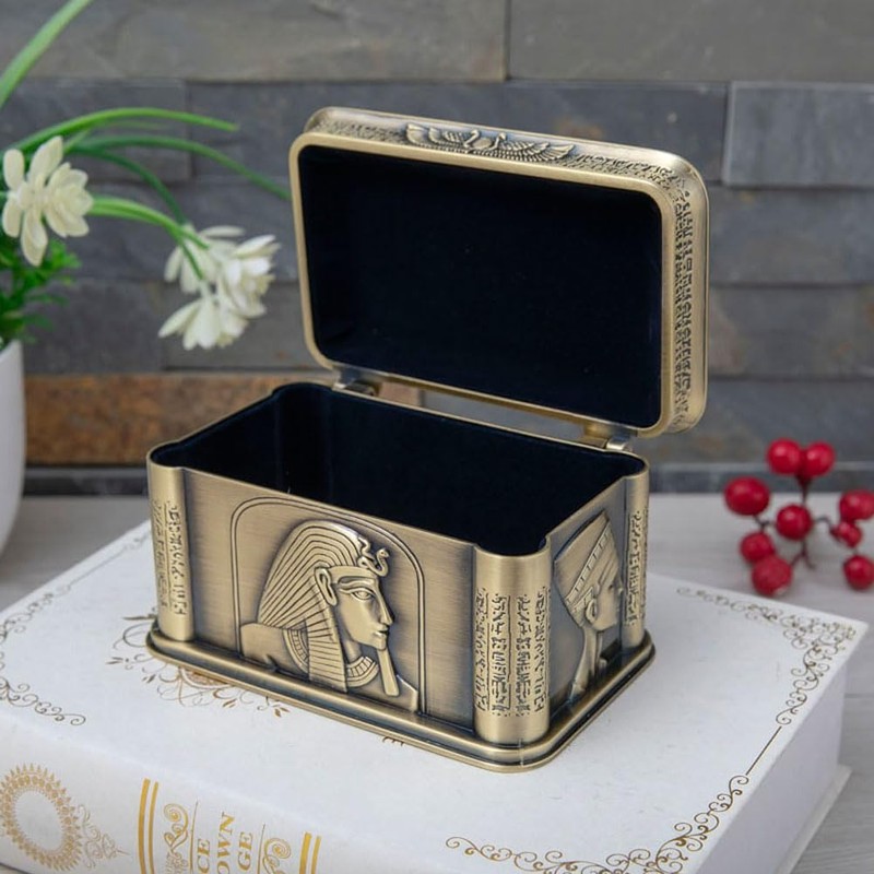 Hogarup decorative box with lid small metal jewelry box trinket