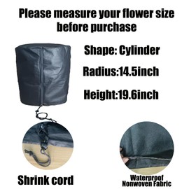 EJW 2 PCS Plant Protectors, Cylindrical 19.6 * 14.5 * 14.5in, Reusable Flower Protectors with Drawstring，Outdoor Plant Frost Fabric ，Rose Bush Covers for Winter， Outdoor Plant Frost Blanket