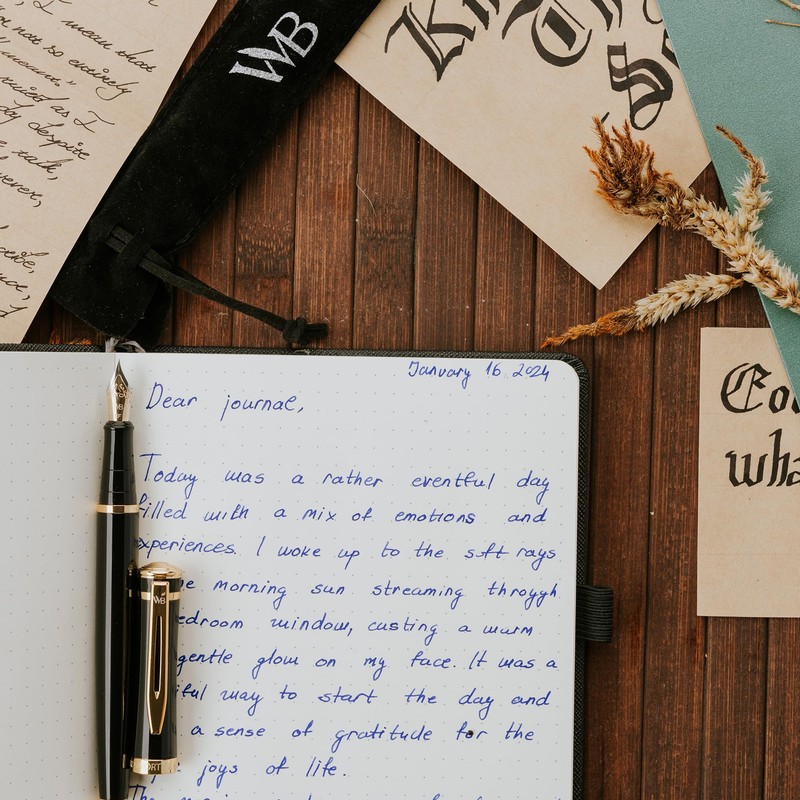 Wordsworth & Black Fountain Pen Set, 18K Gilded Medium Nib,