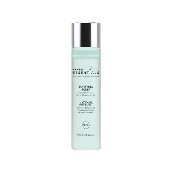 Herbal Essentials Purifying Toner - Made with Neem & Peppermint, 93% Natural Ingredients, Alcohol & Sulfate Free, Vegan & Cruelty Free, Healthier-Looking Skin, Made in France - 150ml