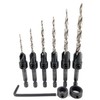 FTG USA Adjustable Wood Countersink Drill Bit Set 6 Pc