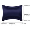 sourcing map Luxury Satin Oxford Pillowcases, Pair of 2 Navy