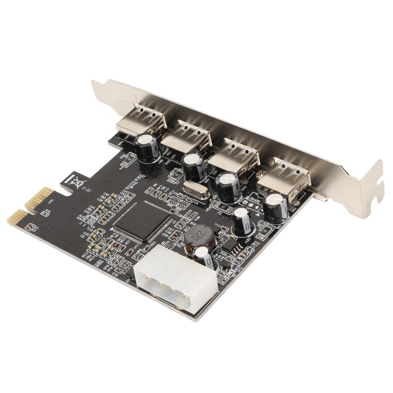 PCIe to USB2.0 Expansion Card 4 Ports 4 Pin Power