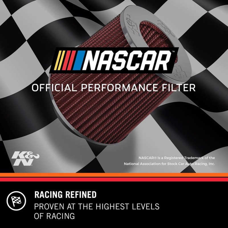 K&N High-Flow Original Lifetime Universal Clamp-On Air Filter: High Performance,