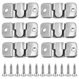 12pcs Flush Mount Bracket, 45x20mm Interlocking Picture Frame Hook, Stainless Steel Picture Bracket, Z Clip Photo Wall Mount Connector for Furniture Photo Hardware Mirrors