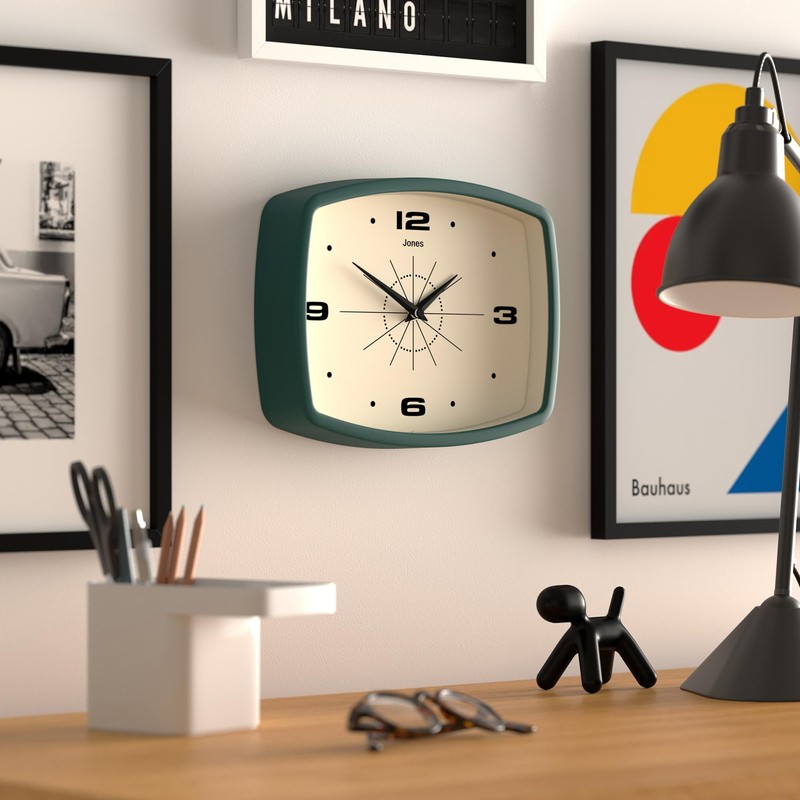 Jones Clocks® Movie wall clock | Retro rectangular clock |