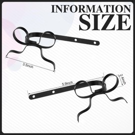 Shimeyao 2 Pcs Metal Bow Curtain Holdbacks Decoration Black Curtain Holdback Hooks for Wall for Living Room Bedroom Office Home Decorative