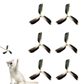 6 Pcs Cat Wand,Cat Feather Toy,Stick Toy,Durable Accessory,Indoor Pet Interactive Game, Fun Gift for Pets