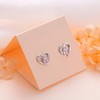 Dog Earrings 925 Sterling Silver Cute Pink Heart CZ Cat