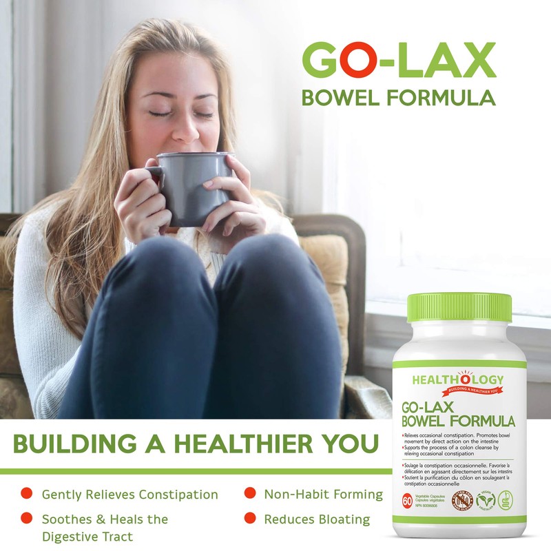 HEALTHOLOGY HEALTHOLOGY Go-Lax, bowel Formula, natural Laxative, Effective Constipation Relief