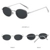 QVKUUT Retro Oval Metal Frame Sunglasses for Men and Women,