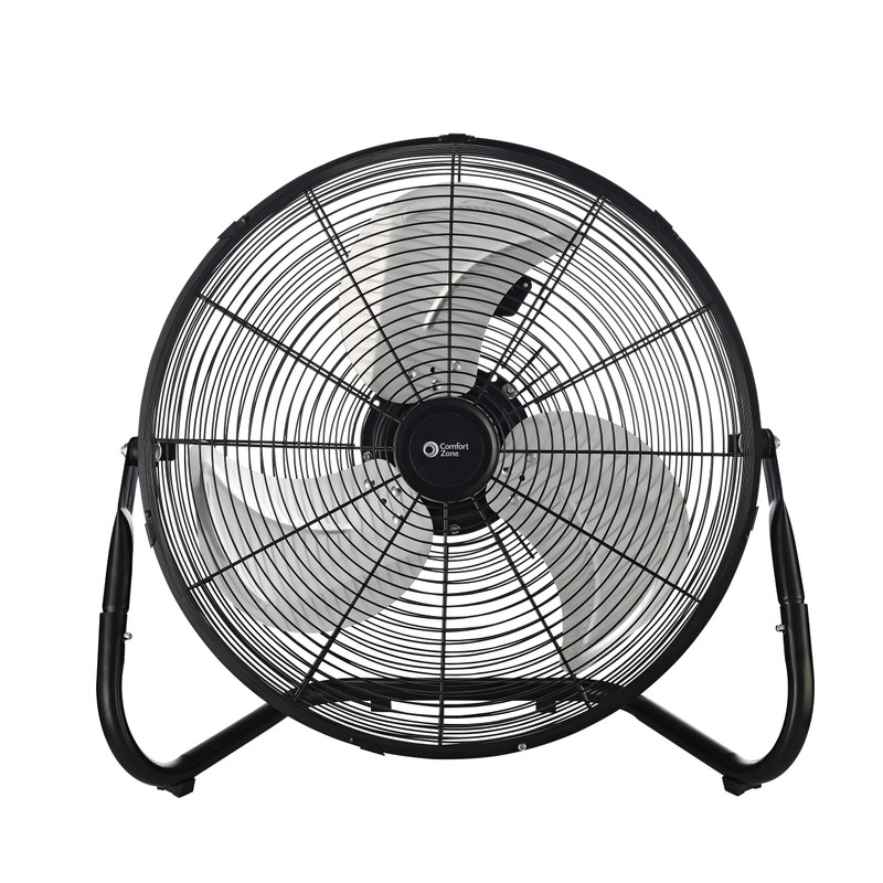 Comfort Zone Cradle Floor Fan, Electric, High-Velocity,180 Degree Adjustable Tilt,