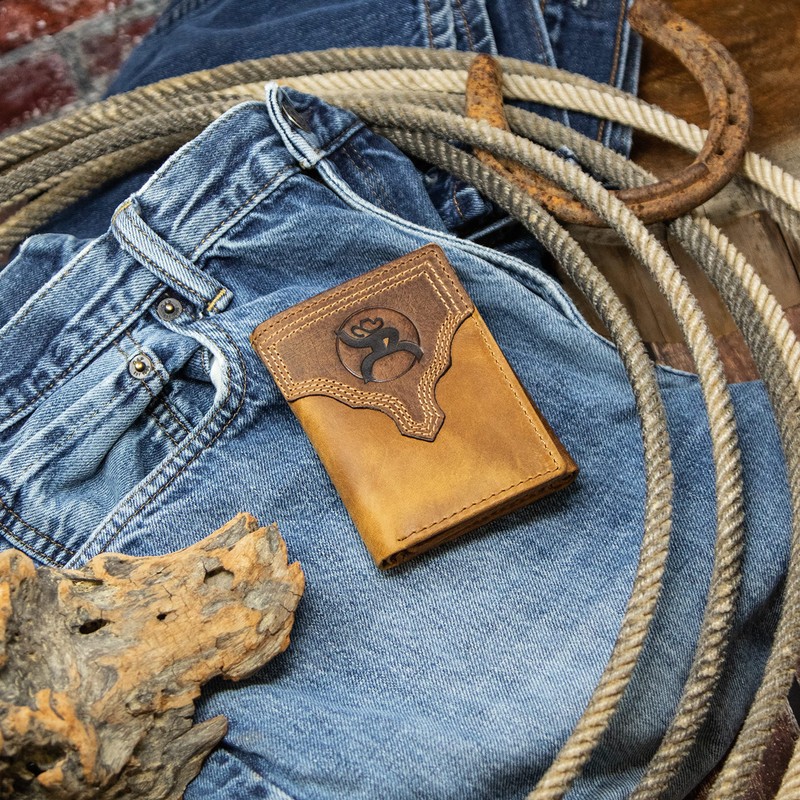 HOOEY Leather Tri-Fold Men's Wallet (Canyon - Brown)