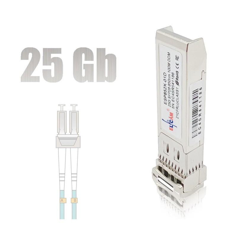 Elfcam® - 25G SFP28 SR Transceiver Module SFP28 25GBASE-SR 850nm