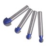 Gasea 4pcs 1/4 Inch Shank Cove Core Box Router Bit
