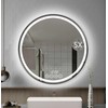 Wall-Mounted Round Bathroom Mirror with LED-Lights - 32 Inch Frame