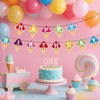 lasuroa Ice Cream Happy Birthday Banner, Sweet Desserts Ice Cream