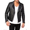 DECIMAL Men's Black REAL Lambskin Leather Biker Jacket VINTAGE GENUINE