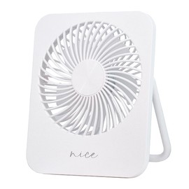 Sireck Desk Fan Battery Operated Portable Fan,2000mAh USB Rechargeable Fan, 4 Speeds Adjustable 180°Tilt Ultra-thin Mini Personal Fan For Home,Desktop,Camping,Travel (White)